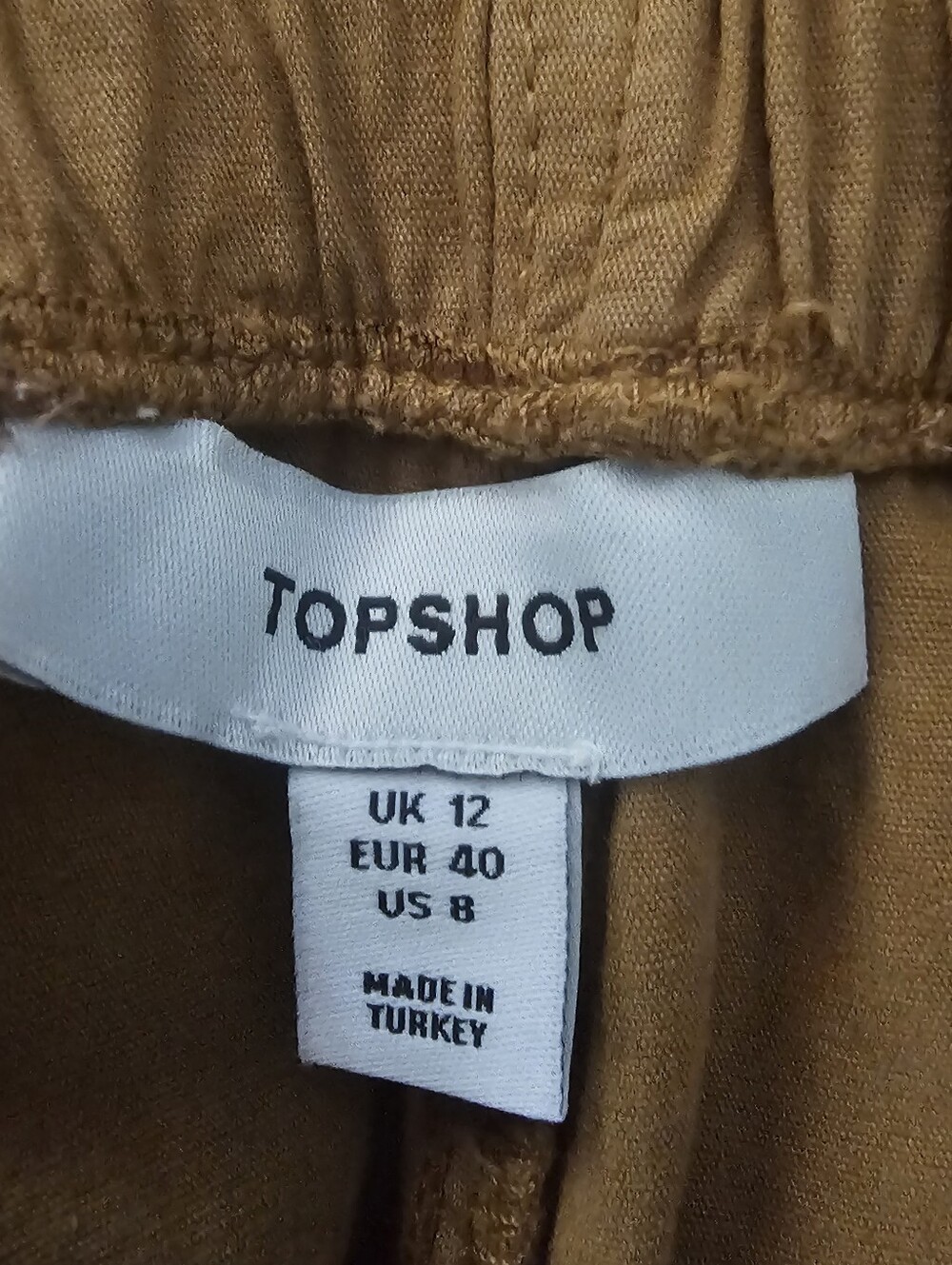Top Shop A-line Culottes In Tan - Picture 4 of 5